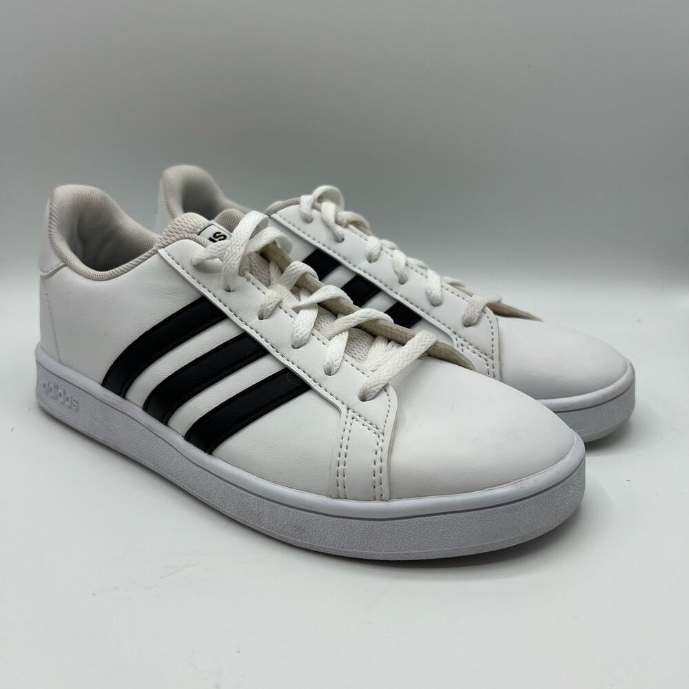 Adidas EF0103 Grand Court White Black Stripes Shoes | US Size 3.5 Women's 5 - Picture 3 of 10